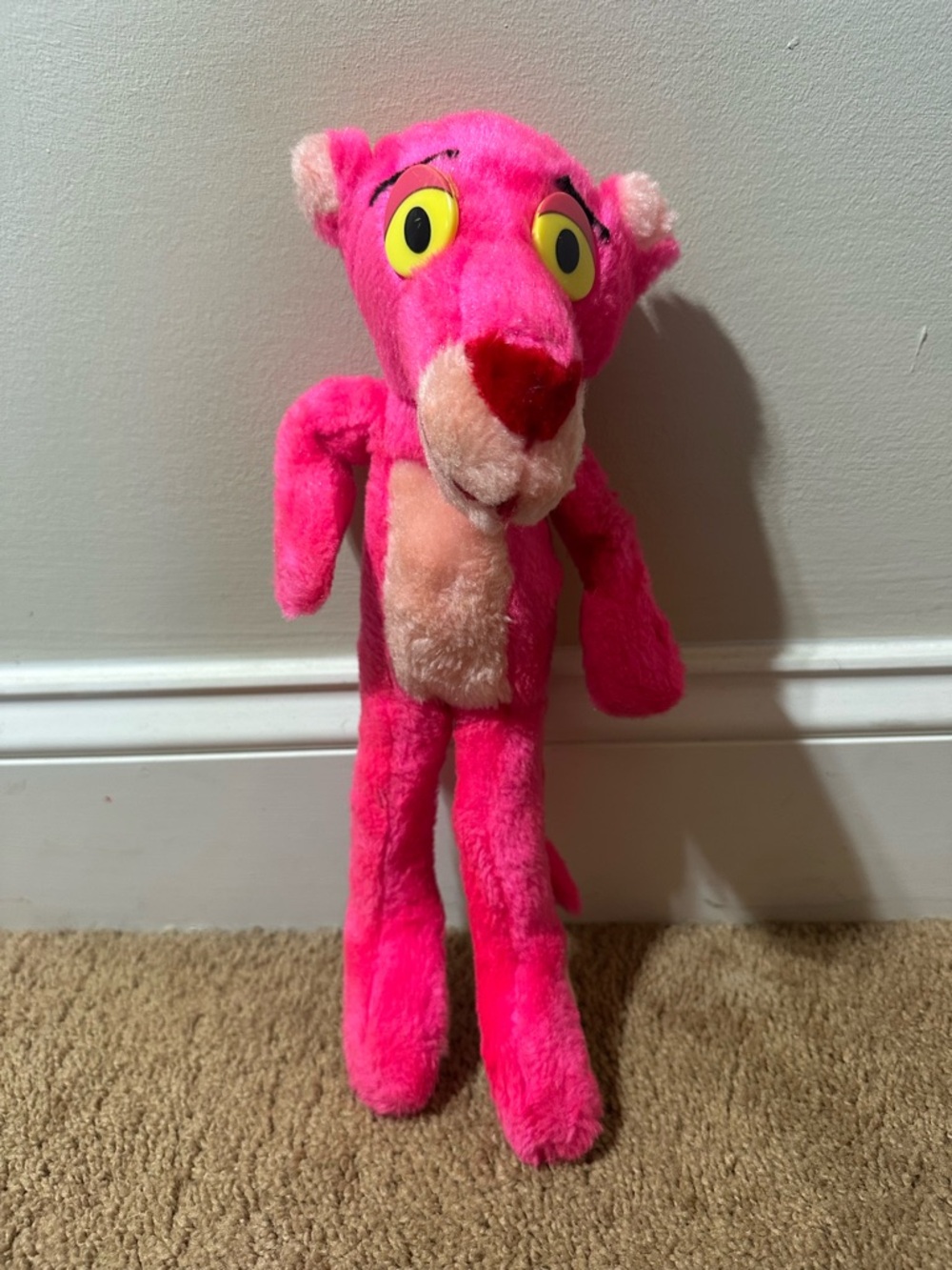 Pink Panther Plush Stuffed Animal Vintage 12”